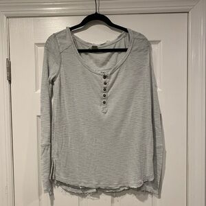Free People We the Free Gigi Slub Knit Long Sleeve Henley